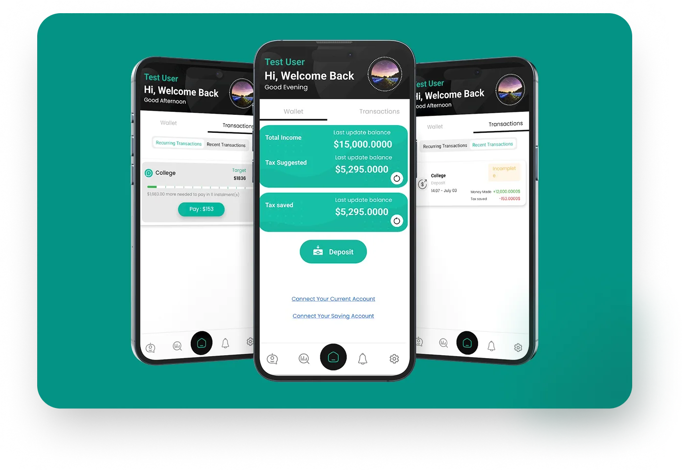Tax Calculation mockup